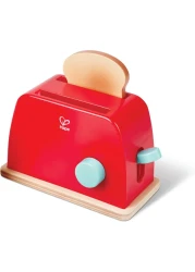 Hape Pop-up Toaster Set, 3Y+, Kitchen &amp; Food Toys, Wooden Red E3190