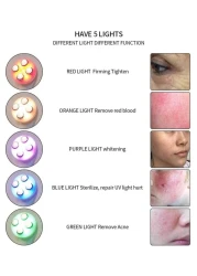 5 in 1 Skin Tightening Beauty Device, LED Photon Facial Radio Frequency Skin Rejuvenation EMS Mesotherapy for Tighten Face Lift Beauty Treatment