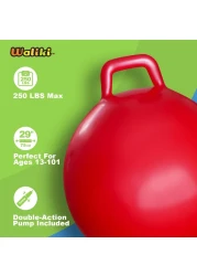 WALIKI Hopper Ball Hippity Hop Jumping Hopping Therapy Ball Relay Races Red Adults 16101 2975CM