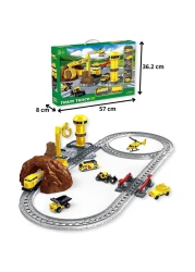Fitto Train Toy playset for Boys Girls with helicopter and construction vehicle, Trains Tracks, Railway Kits Locomotive Engine, Cargo Car Track, Christmas Gifts for 3 4 5 6 7 8+-year-old Kids