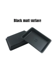 100 pcs Mini 295x216 Dipping Sauce Dishes Plastic Disposable Rectangular Black Soy Sauce Plate Set Condiment Serving tray Seasoning Platter Appetizer Bowel for Sushi Mustard Vinegar Soy BBQ