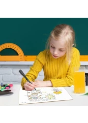 Scribbledo 12 Small White Board Dry Erase Boards Classroom Pack Mini White Boards 9x12 Double Sided Personal Whiteboards for Students Teachers School Supplies Lapboards Mini Whiteboard Erasers Incl