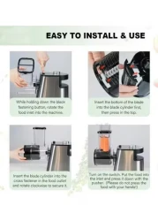 Vegetable Cutter Electric Vegetable Slicer Stainless Steel Cheese Grater 250 W Upgraded Large Calibre Chopper Kitchen Spiral Cutter Multifunctional With 5 Blades 220 V