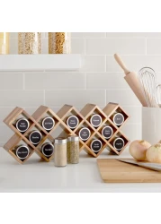 Talented Kitchen 144 Spice Jar Labels Round 15 Inch Preprinted Chalkboard Stickers for Spice Containers Water Resistant