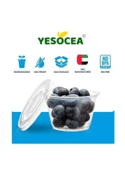 Yesocea [100 Pack] 4 Oz. Clear Plastic Disposable Portion Cups With Lids Sampling Cups, Portion Control Cups, Slime Container