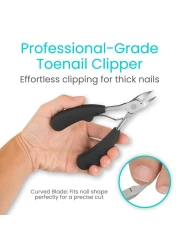 Vive Senior Toenail Clippers for Thick Nails Heavy Duty Podiatrist Trimmers for Elderly Adults Fingernail Care Set for Hands Toes Arthritis Diabetics Hand Pain Professional Sharp Clippers