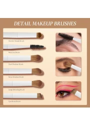 Makeup Brushes With Case 20PCs Professional Makeup Brush Set Foundation Powder Eyeshadow Brush Set Eyebrow Concealer Contour Travel Brushes Kit with Holder 2 Powder PuffWhite