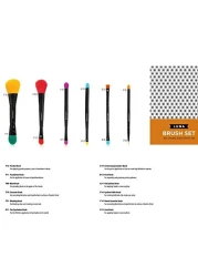 SHANYVegan Makeup Brushes LUNA 6 PC Double Sided Travel Make up Brushes with 12 unique Bristles with Brush storage Pouch Synthetic