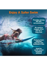 SAFE SEAJellyfish StingBlocking Sunscreen SPF 40 Spray 4 Fl oz Waterproof Biodegradable Coral ReefSafe Body and Face Sunscreen AntiJellyfish and SeaLice sting protection