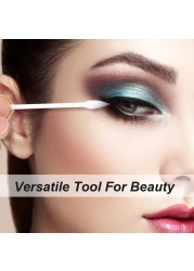 Pointed Cotton Swabs Compatible with Q Tips Double Precision Tips Cotton Buds with Cardboard Stick for Makeup 400pcs