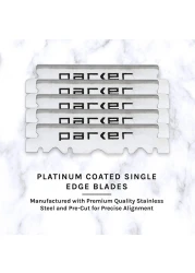Parker Premium Platinum 12 Blades 100 Count For Professional Barber Razors Shavette Style Razors and Disposable Blade Straight Razors that accept Half of a Double Edge Razor Blade