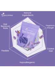 Hard Wax Beads Lavender Stripless Hard Wax Beans Wax beads for Hair Removal Natural Gentle Wax for Brazilian Bikini Waxing Beads for Beginners Coarse Body Hair Specific