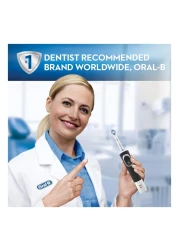 أورال بي فيتاليتي 100 فرشاة أسنان سوداء كهربائية قابلة لإعادة الشحن مع قابس الإمارات العربية المتحدة ب3 دبابيس