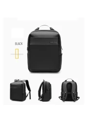Arctic Hunter Laptop Backpack with USB Charging Port Slim Travel Bag with Laptop Compartment Water Resistant College School Book Computer Bag for Girls and Boys Fits 15.6 Inch Laptop B00218 Black