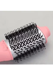 ENZO EN-6210 75mm Volumizing Blowout Brush &ndash; 1500W 3-in-1 Hair Dryer, Straightener, TurboDry Technology, Ionic Anti-Frizz Bristles, 3 Heat Settings &amp; 2 Speeds &ndash; Pink &ndash; Intl Version