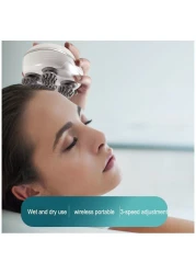 مدلك الرأس الكهربائي ، مدلك فروة الرأس اللاسلكي مع 6 عقد تدليك ، أداة هرش يدوية لتنظيف عميق لنمو الشعر ، أدوات الاسترخاء لتدليك فروة الرأس