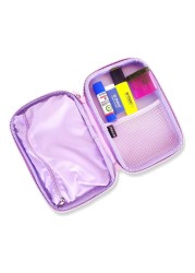 Maxi Double Zipper Pencil Case Stationery Kit Pink