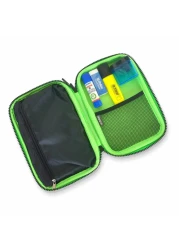 Maxi Double Zipper Pencil Case Stationery Kit Black