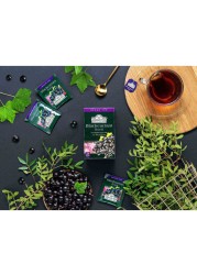 Ahmad Tea Blackcurrant Burst Flavoured Black Tea with Fruit Pieces Tea Bags 20 Tea Bags