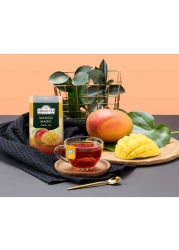 Ahmad Tea Mango Magic Flavoured Black Tea with Fruit Pieces Tea Bags 20 Tea Bags