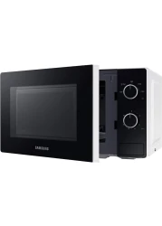 Samsung Solo Microwave Oven with Full Glass Door 20L White Dual Dial MS20A3010AH/SG