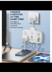 2 AC Outlets Portable Electrical Extension Socket