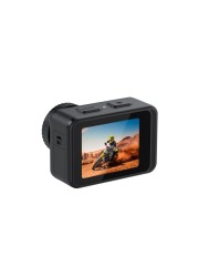 Porodo 4K Ultra HD Action Camera with WiFi Support and Touch Screen Dual Screen Display Full Body Waterproof Electronic Image Stabilization Wide View Angle 150° 4K@ 60fps Video Capture 24MP