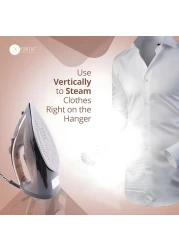 AFRA Steam Iron, 2600W, 350ml capacity, Black &amp; Gold, Ceramic Coated Soleplate, Vertical Steam, ESMA Approved AF-2600IRBG, 2 Years Warranty.