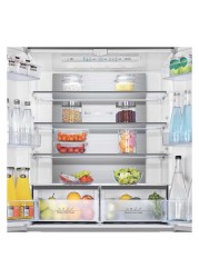 هايسنس ثلاجة بأربعة أبواب RQ561N4AB1 زجاج سعة 432 لتر -أسود-