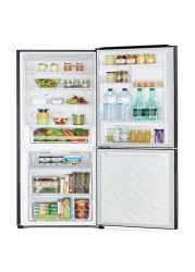 هيتاشي ثلاجة بفريزر سفلي سعة صافية 320 لتر RBG410PUK6GBK - أسود زجاجي