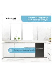 بومباني ثلاجة ذات الباب العلوي BR100SS سعة 100 لتر -أسود-