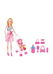 Power Joy Leila Trolley Fashion Doll Multicolour Pack of 9