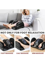 Foot & Leg Massager – Deep Tissue Finger Pressure Calf & Foot Massage Machine, Reflexology Therapy for Circulation & Pain Relief, Adjustable Speed & Heat