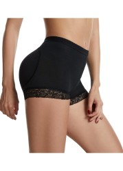 Women’s Padded Butt Lifter Shapewear, Push-Up Hip Enhancer Control Panties, Seamless Tummy Control Boyshorts with Removable Padding for Natural Curves