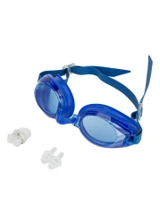 Sup Silicone Swimming Goggles Set for Adult Blue 7 Years and above