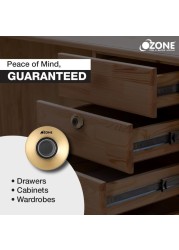 Ozone OZFL-55-F Fingerprint Access Automatic Locking System Smart Digital Furniture Lock (Antique Bronze)
