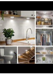 AA Battery Powered Lights, Motion Sensor Light Indoor, Under Cabinet Light, Battery Led Light, Closet Lights, Stick on Wireless Puck Lights for Hallway, Stairway, Basement, Kitchen