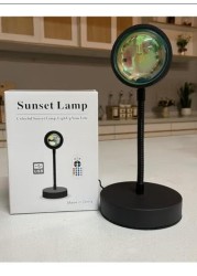 Radiotronics Sunset Lamp Projector Led Lights for Bedroom Night Light RGB Lights Sun/Sunlight/Sunrise Lamp 10w 360° Rotation Rainbow Projection Room