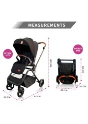 Teknum STROLL - 1 Reversible Travel Stroller - Black