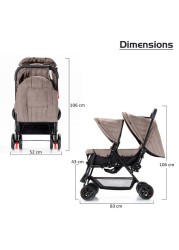 Teknum Double Baby Stroller - Khaki