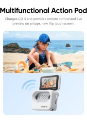 Insta360 GO 3 (64GB) – Small & Lightweight Action Camera, Portable And Versatile, Hands-Free POV, Mount Anywhere, Stabilization, Multifunctional Action Pod, Waterproof, For Travel, Sports, Vlog