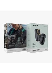 Green Lion Pulse Wearable BT Speaker, 600mAh Battery, 3W Power, Voice Assistant, Dual Magnet, IPX5 Waterproof, 32mm Speaker, 8H Playtime, Type-C Charging - Black
