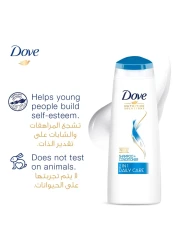 دوف شامبو وبلسم 2 في 1 للعناية اليومية بالشعر الجاف عناية مغذية لشعر أكثر نعومة بنسبة 100٪ 400 ملل