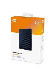 WD My Passport Portable External Hard Disk Drive For Mac 5TB Blue