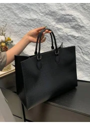 Fashion Snake Print Four Seasons Versatile Travel Shopping Bag Oversized Tote Tote Bag School Bag Back To School Backpack Large Capacity Business Casual Portable Lightweight Suitable For Teen Girls Wo