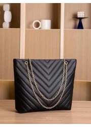 حقيبة كتف منسدلة حريرية ذات سعة كبيرة للنساء ، حقيبة يد بلون أحادي بسيطة ، حقيبة كتف شيفرون منسدلة ، هدية عيد ا