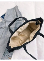 حقيبة كتف نسائية ذات لون أحادي من النايلون جديدة الموضة، سعة كبيرة متعددة الجيوب مناسبة للسفر والذهاب إلى الع