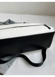 Women s Casual Tote Bag Fashion Contrast Color Shoulder Crossbody Bag For Prenatal Student Gym Yoga Travel Large Capacity Portable Handbag With Luggage Tag Carry On