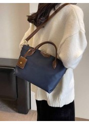 Women s Handbag Large Capacity Dumpling Shaped Tote Bag Fashionable Shoulder Bag In Blue