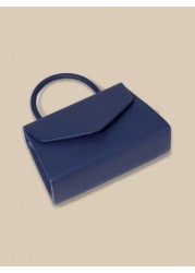 This Evening Bag Has A Certain Capacity To Hold Items Like Phone Wallet And Cosmetics The Handheld Design Is Convenient To Grip The Leather Material With A Litchi Texture And The Exquisite Metal Conne